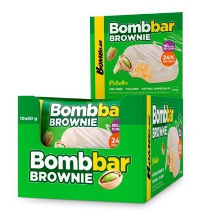Печенье протеиновое глазированное &quot;Брауни с фисташкой&quot; BOMBBAR (50 г)