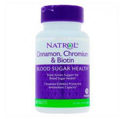Natrol Cinnamon, Chromium &amp; Biotin (60 таб)