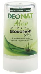 Дезодорант-Кристалл с натуральным соком Алоэ, стик зеленый (40 г), DeoNat