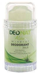 Дезодорант-Кристалл с натуральным соком Алоэ, стик зеленый (80 г), DeoNat