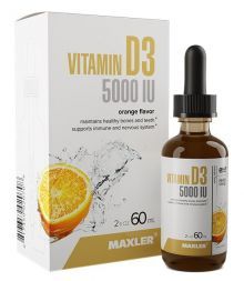 Maxler Vitamin D3 5000 IU капли Апельсин (60 мл)
